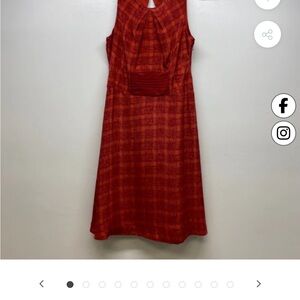 Anthropologie- Girls From Savoy Chic Silk Red Dress
